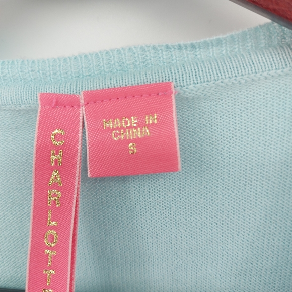 Charlotte Palm Tree Seqined Cotton Cardigan - Picture 9 of 10